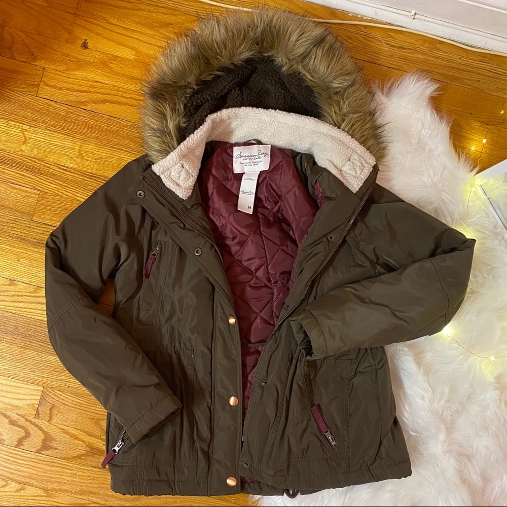 American Rag olive winter coat